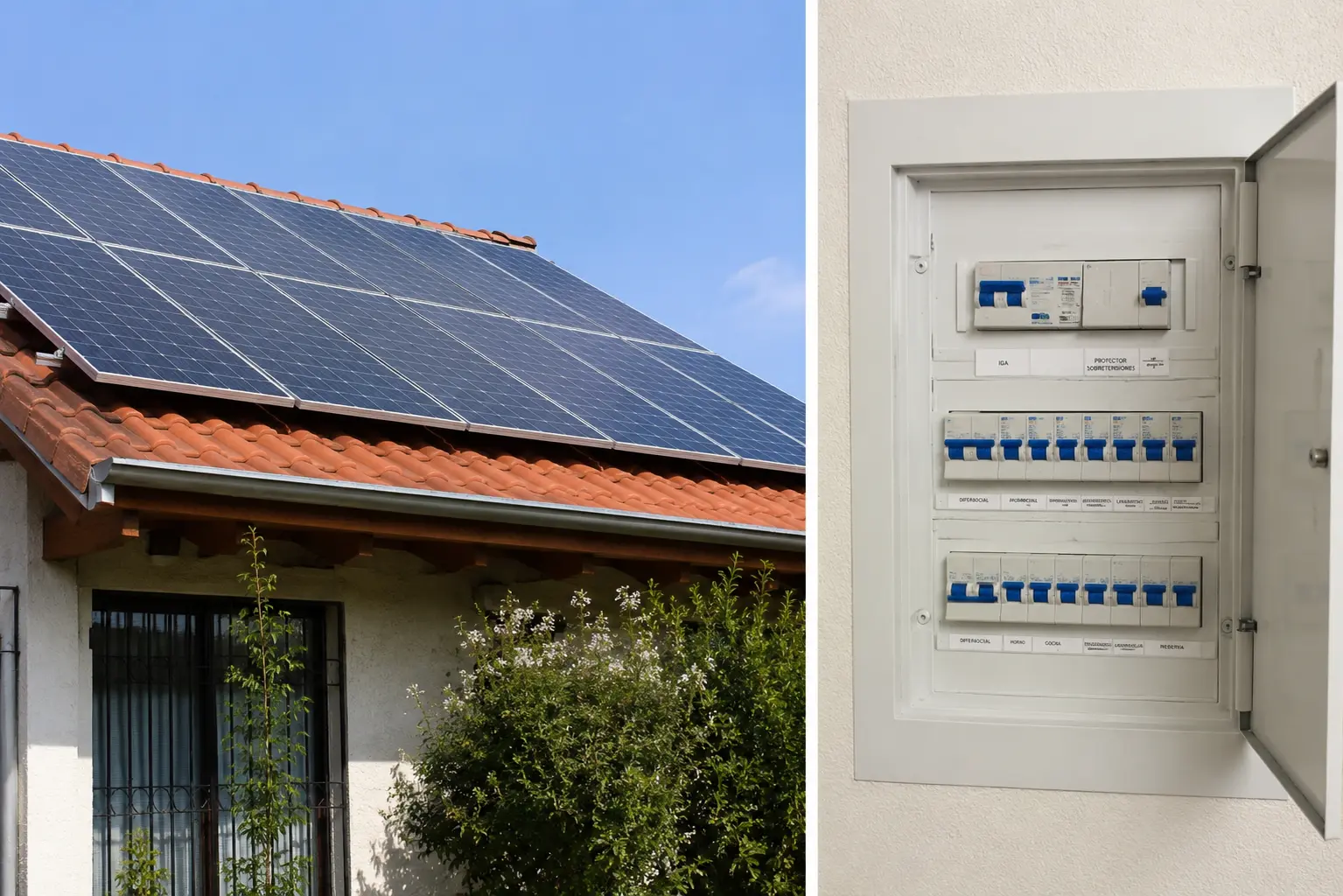 Instalación residencial con sistema solar fotovoltaico — monitoreo de generación y consumo con Smartsen